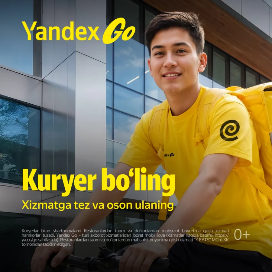 Buxoroda Yandex Eats kuryeri